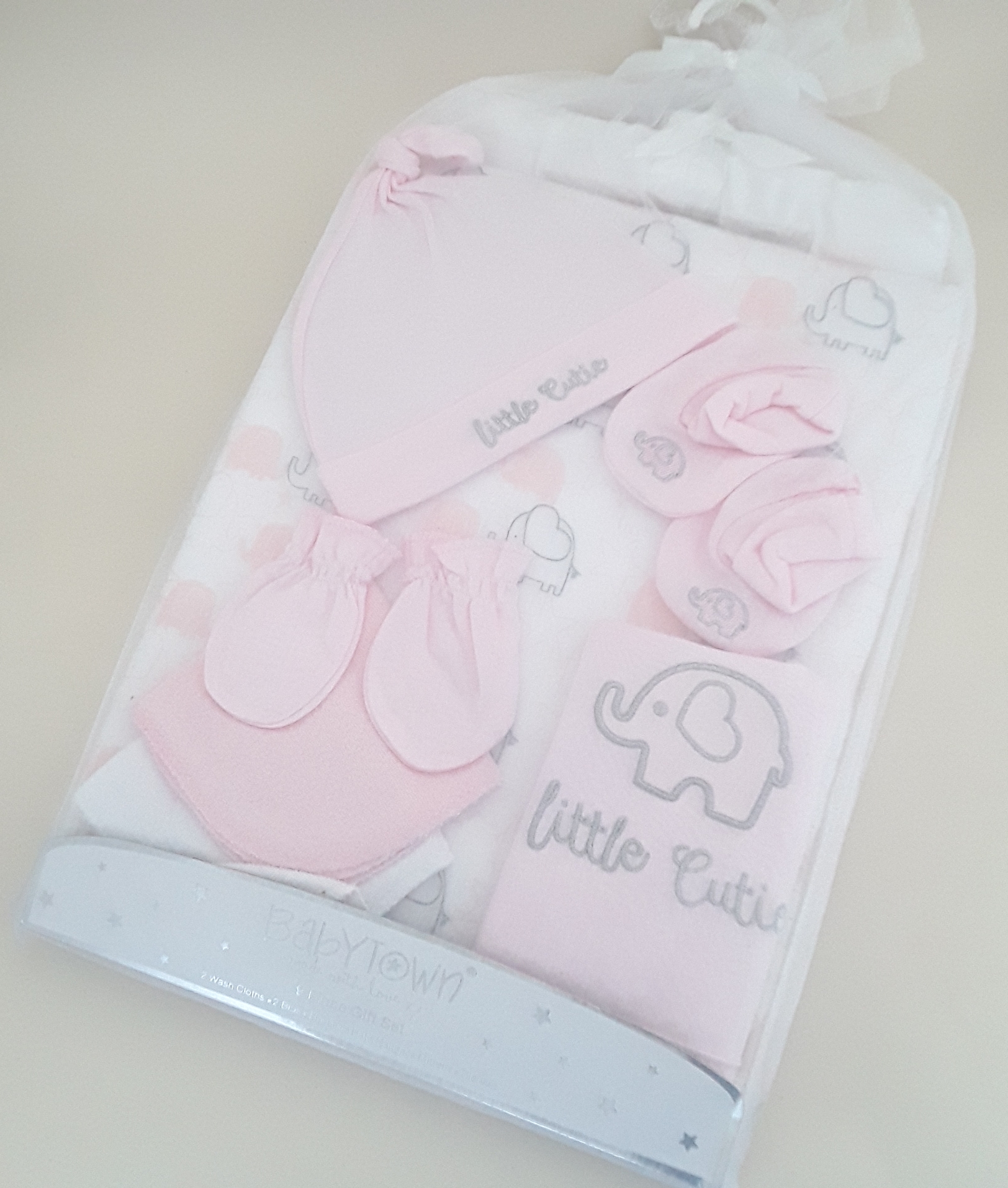 New Baby 6 Piece Gift Set - Pink Elephant 2 New Baby 6 Piece Gift Set - Pink Elephant - Image 2