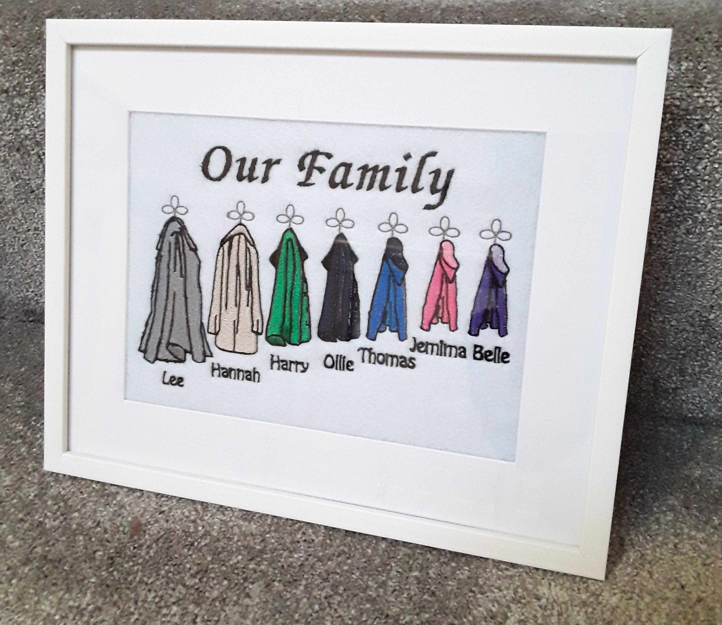Personalised Family Coat Framed Gift 4 Personalised Family Coat Framed Gift - Image 4