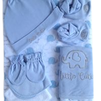 New baby 6 Piece Gift Set - Blue Elephant 1 Elephant Baby Gift Set