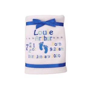 Personalised baby boy blanket