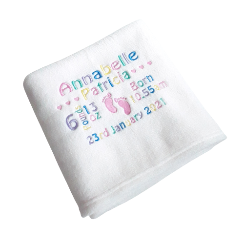 Personalised Baby Girl Blanket 4 Personalised Baby Girl Blanket - Image 4