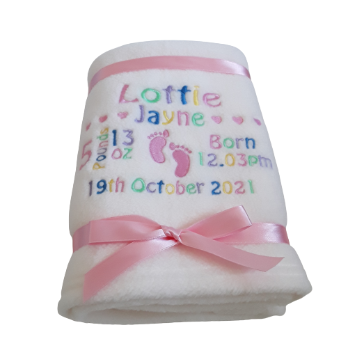 Personalised Baby Girl Blanket 10 Personalised Baby Girl Blanket - Image 10