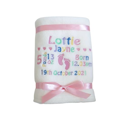 Personalised Baby Girl Blanket 5 Personalised Baby Girl Blanket - Image 5