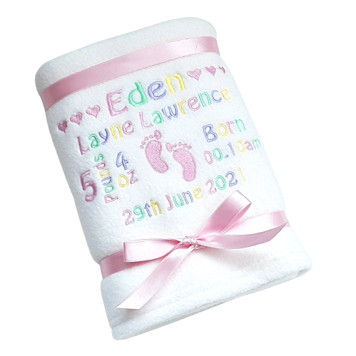 Personalised Baby Girl Blanket 3 Personalised Baby Girl Blanket - Image 3