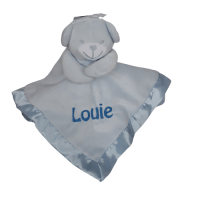 Personalised Teddy Comforter - Blue 2 Personalised Teddy Comforter