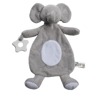 Recycled Baby Comforter. Grey Elephant Comforter. Personalised
