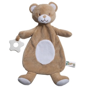 Recycled Teddy Comforter 1 Recycled Teddy Comforter with teething ring
