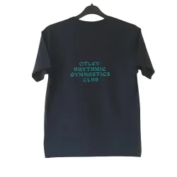 Workwear 6 Blue t-shirt with business name embroidered on the back
