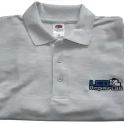 Workwear 3 White polo shirt with embroidered work logo